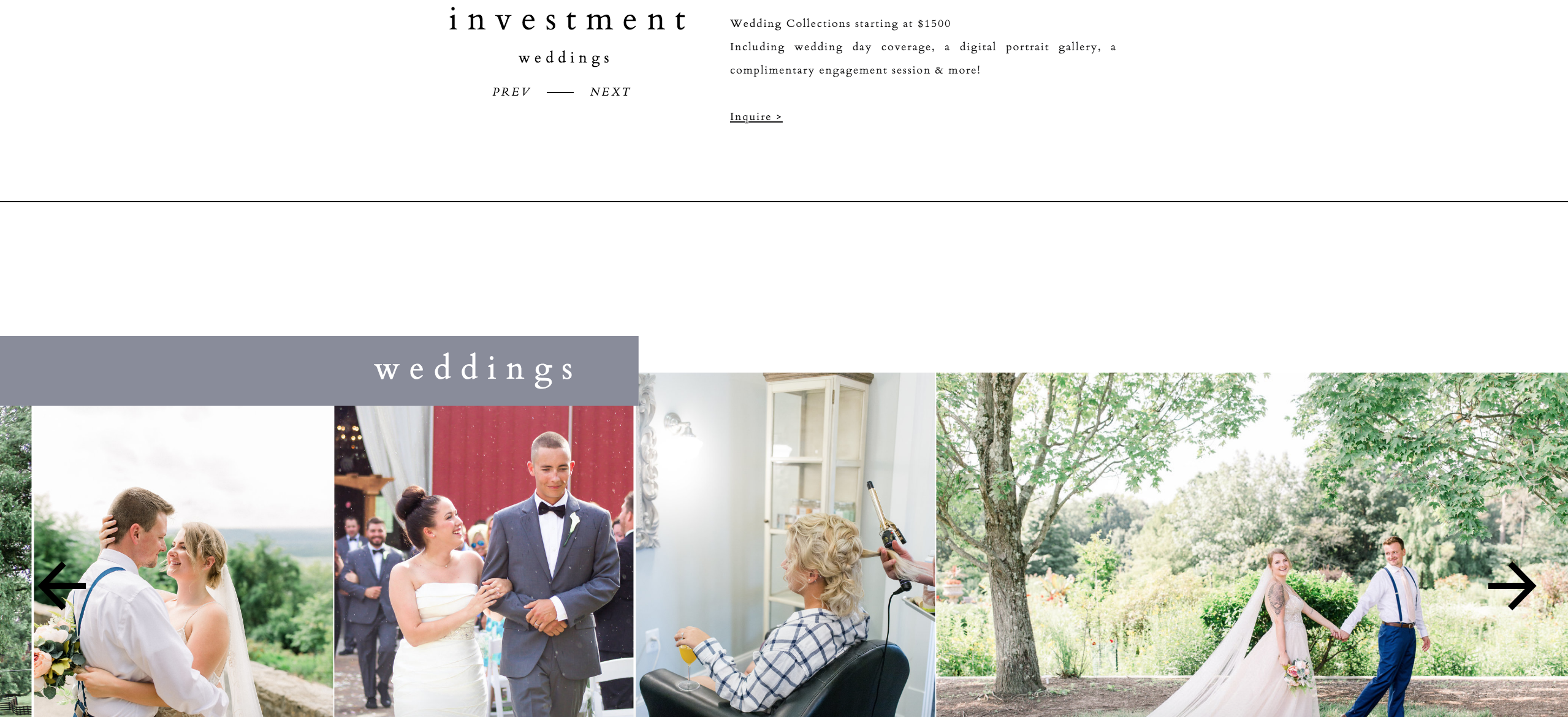 website relaunch wedding photographer