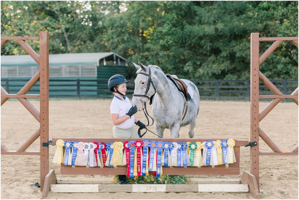 equestrian session ribbons pony